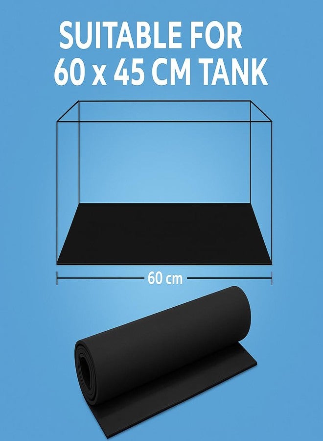 VAYINATO® Aquarium (60cm x 45cm) Rubber Mat for Fish Tank Base Safety, Water Resistant, Heavy Weight Support and Easy to Cut for Fish Tank Stability | Black by Petzlifeworld - Image 4